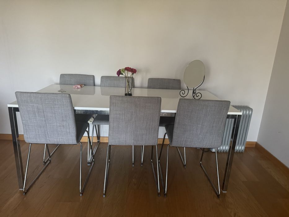 Mesa de jantar com 6 cadeiras 160 largura