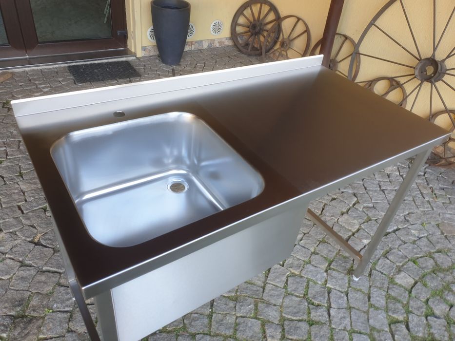 MEBLE GASTRONOMICZNE Stół z komorą  zlewozmywak 1200×600×850