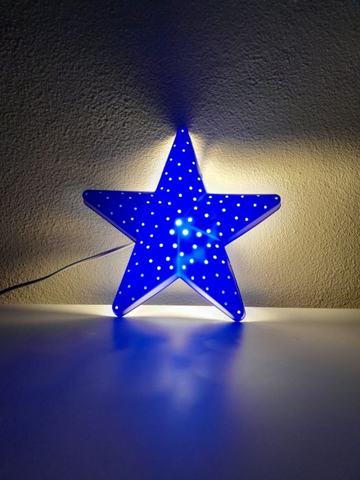 Candeeiro estrela azul