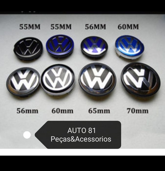 Centros de Jante VW 60mm Passat - Novos