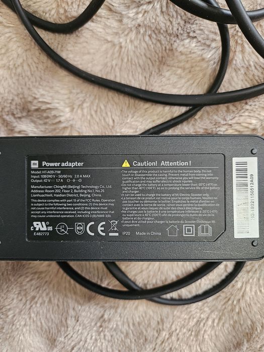 Oryginalna ładowarka do hulajnogi xiaomi