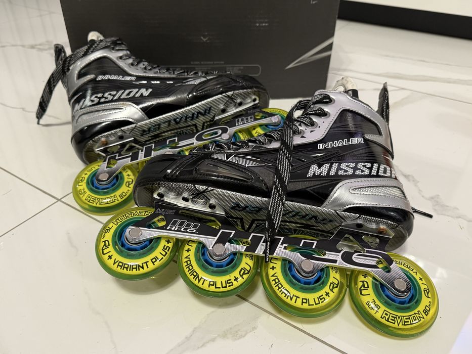 Nowe Rolki Hokejowe Mission Inhaler NLS2 rozmiar 43 (26,8cm)