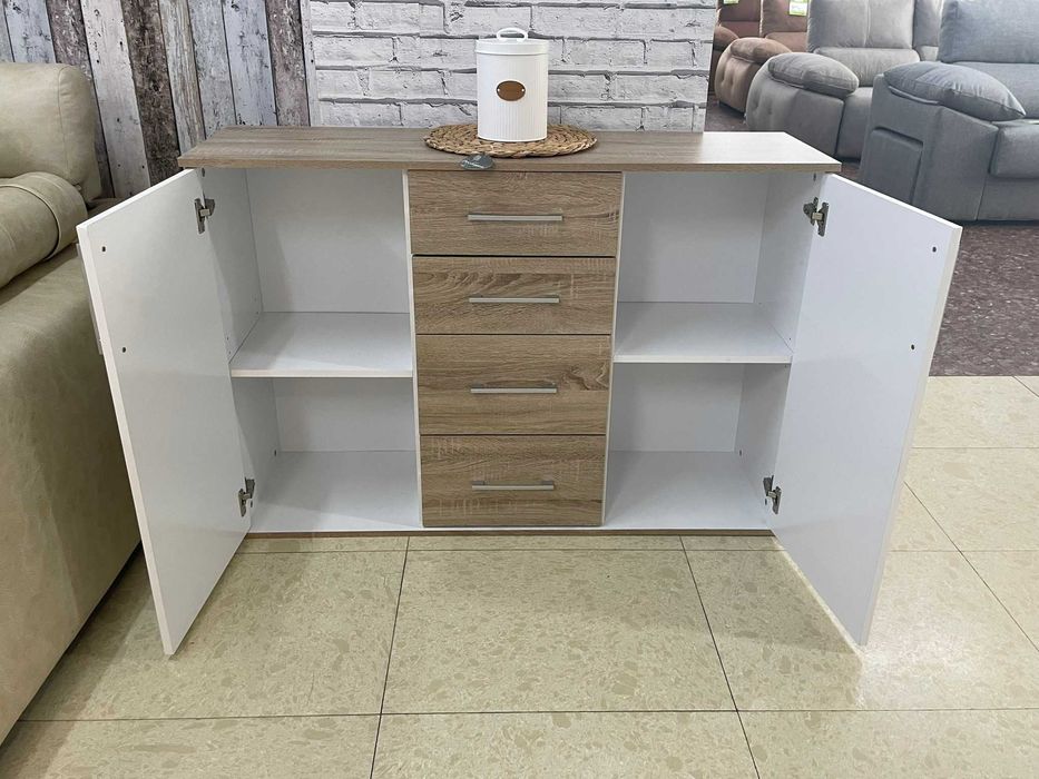 Novo Aparador multiusos 2 portas/ 4 gavetas Envio Gratis