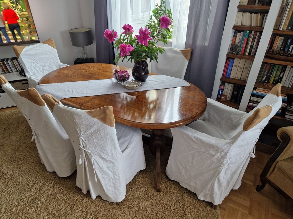 Krzesła holenderskie dębowe 6 szt.