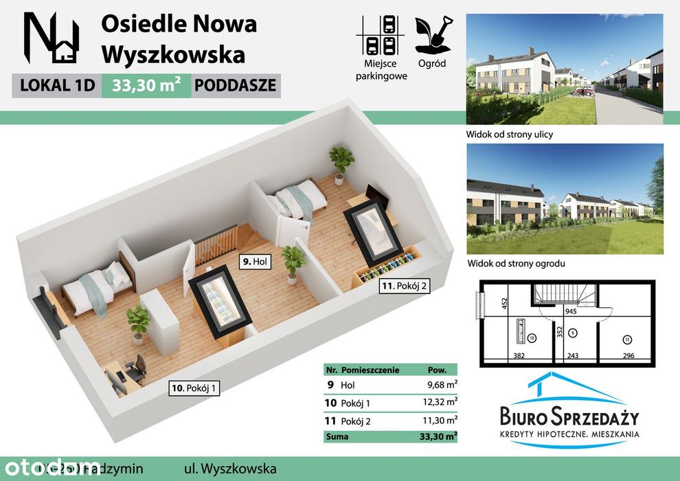 Skrajny Segment+1Mp+Ogródek 55M2-Super Lokalizacja