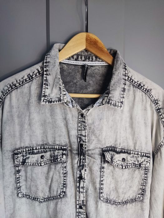 Dekatyzowana luźna koszula Cropp L/40 szara oversize