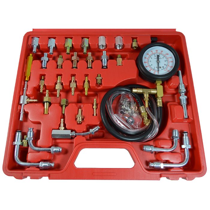 Kit Teste de Compressão para Motores Gasolina 30 Adaptadores
