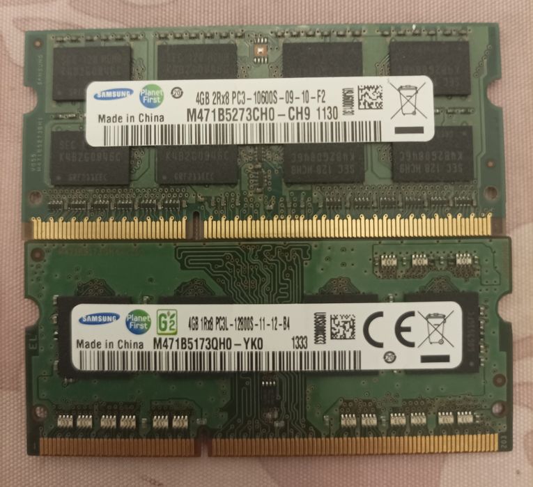 Memórias RAM Samsung para portátil – 4GB DDR3 e 4GB DDR3L (8GB no total)