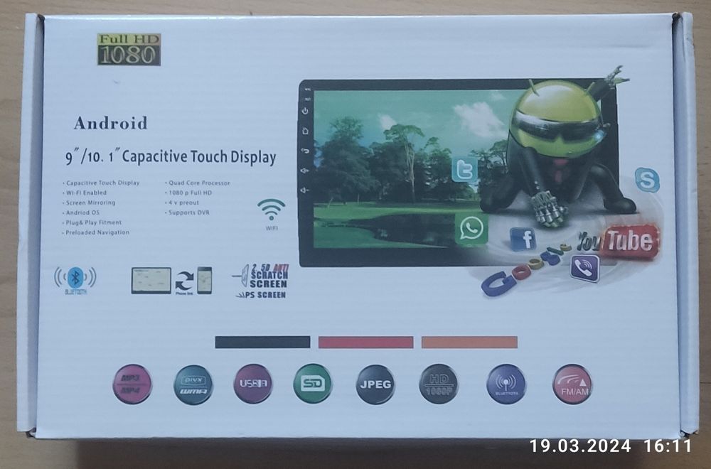 9 Cali QLED 1280x720 Radio Rk3326 Wifi Bluetooth 4G + 64G Android 13