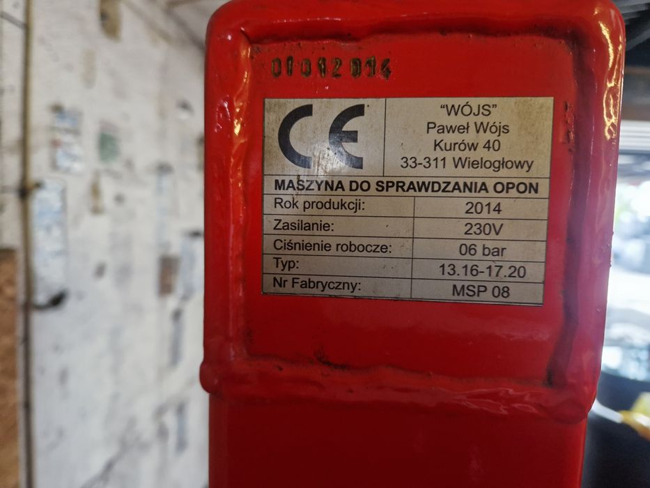 Maszyna Sprawdzarka Wójs do opon 13/20 cali
