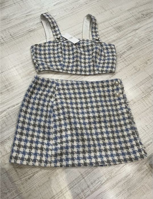 Жіночий костюм, твідовий костюм , костюм юбка та топ, жіночий костюм л