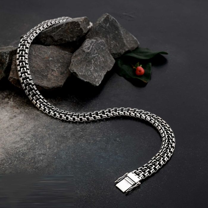 Срібний ланцюжок 120г "Козацький" чоловічий мужская серебряная цепочка