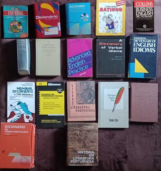 Livros e dicionários -- Português e Inglês