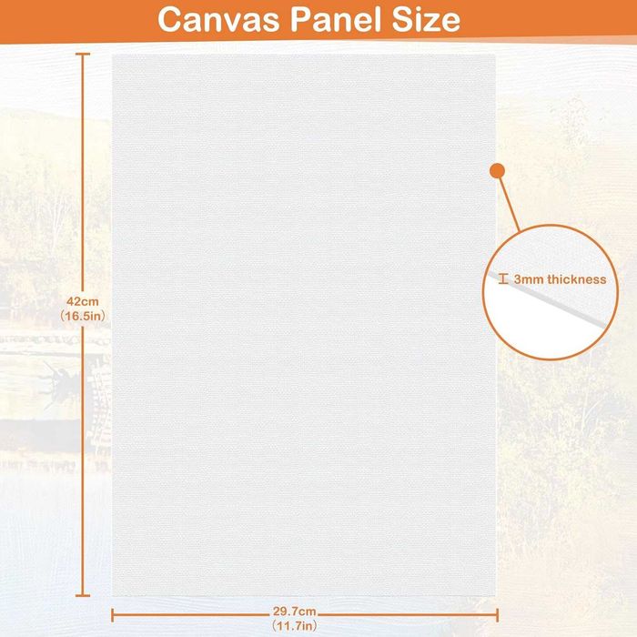 Conjunto de 4 telas brancas A3 com 3mm espessura (42cmx29,7cmx0,3cm)