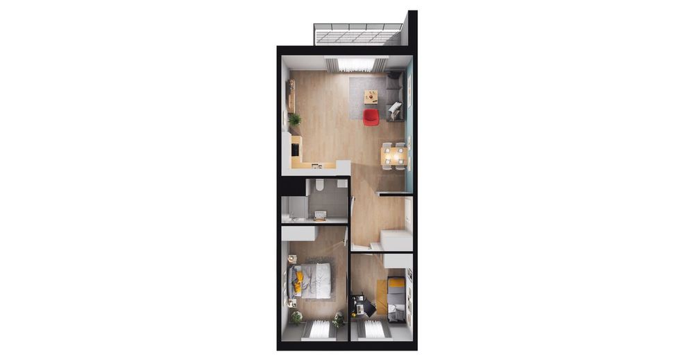 3-pokojowe mieszkanie 62m2 + balkon Bezpośrednio