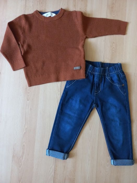 Spodnie plus sweter dla chłopca rozmiar 92