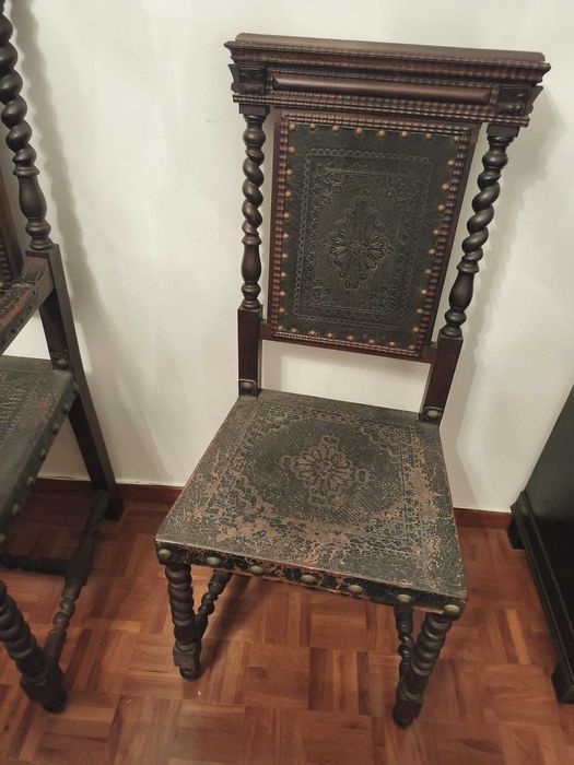 Mobília de escritório Secular em madeira pau Brasil. Antiguidade.