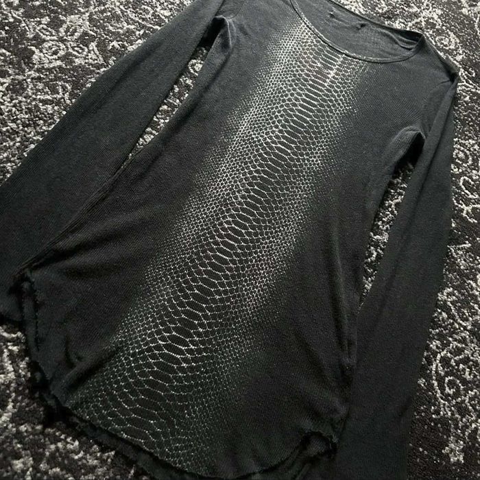 python printed longsleeve numbernine, LGB, archive, opium, distressed