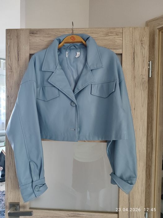 Kurtka damska niebieska 44 ASOS imitacja skóry