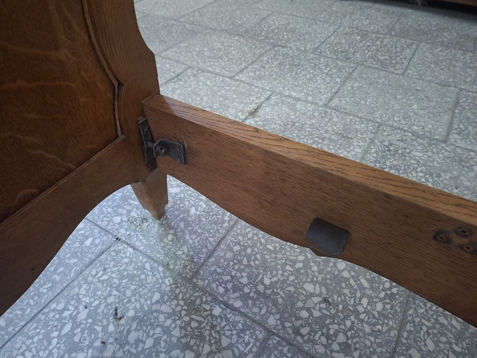 Piękne dębowe francuskie łóżko ludwikowskie