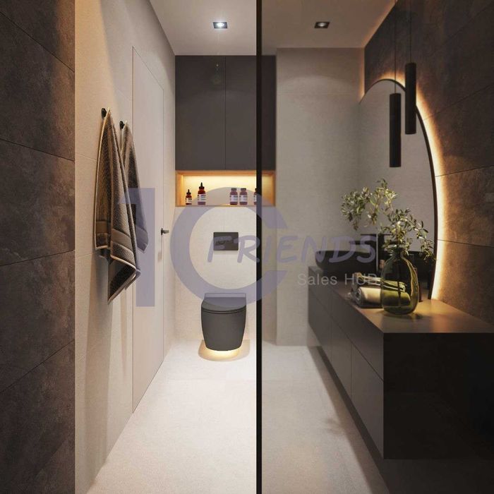 Панорамна двокімнатна квартира в ЖК Метрополіс з чорновим оздобленням