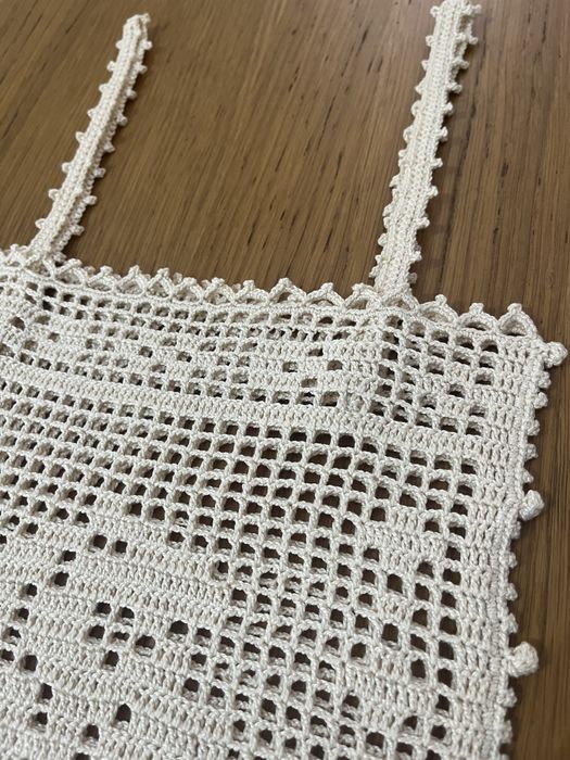 Crochet cotton handbag miu miu inspired