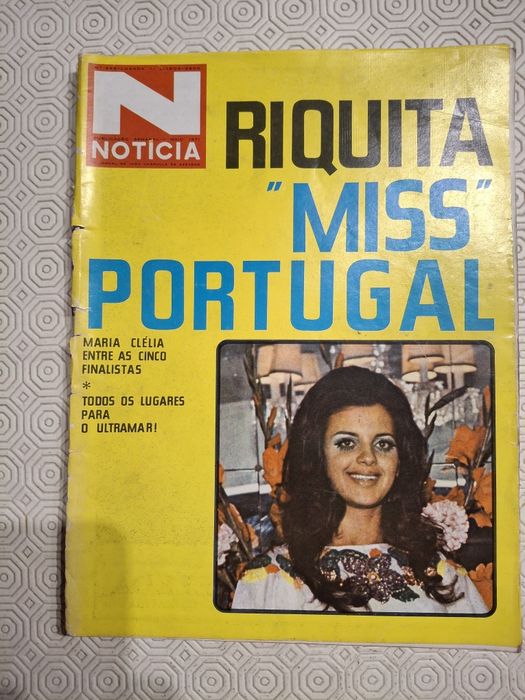 Revista noticia vintage Angola Riquita Miss Portugal