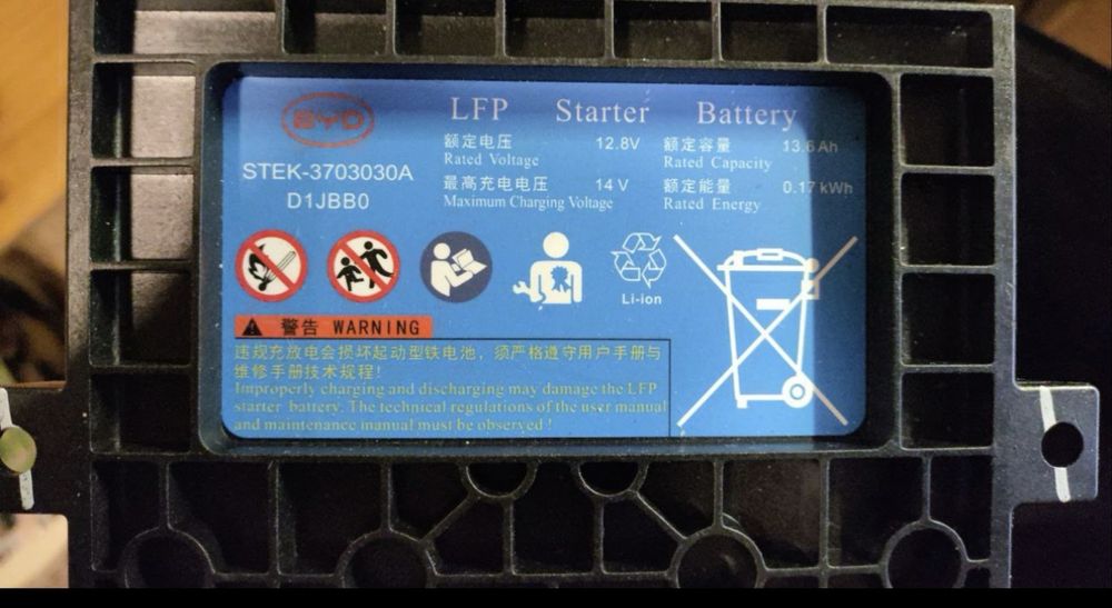 Пусковий акумулятор Denza Byd