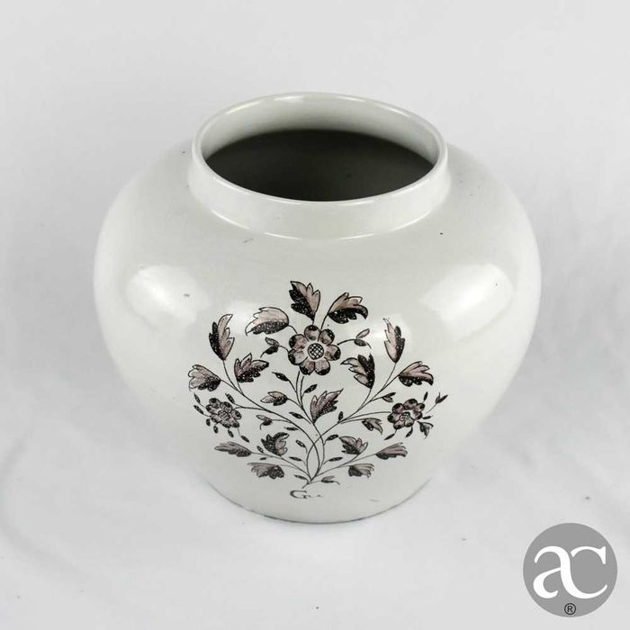 Pote com tampa em faiança da fábrica da Torrinha - Gaia Nº2