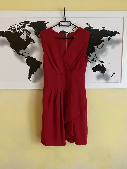 Sukienka mini czerwona 34 xxs 36 xs Oasis