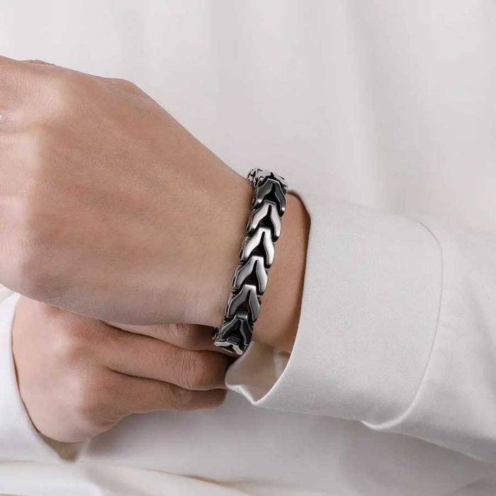 Масивний чоловічий браслет медична сталь ширина 12мм довжина 21.5см