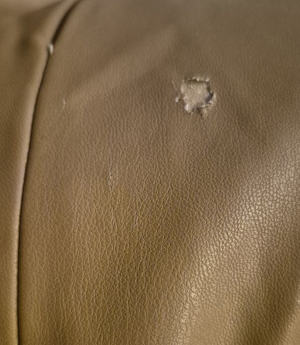 Brązowa spódnica ze skóry ekologicznej