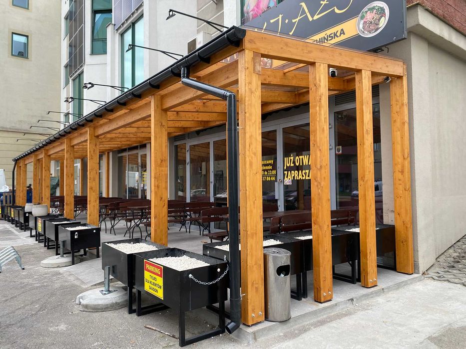 Zabudowa tarasu, pergola, wiata