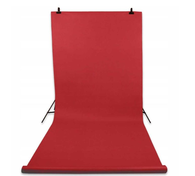 Tło fotograficzne polipropylenowe czerwone 1,6x5m
