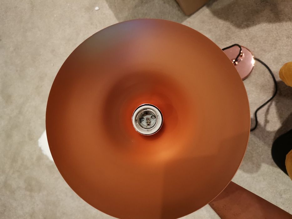 Candeeiro de teto pendente bronze rosado