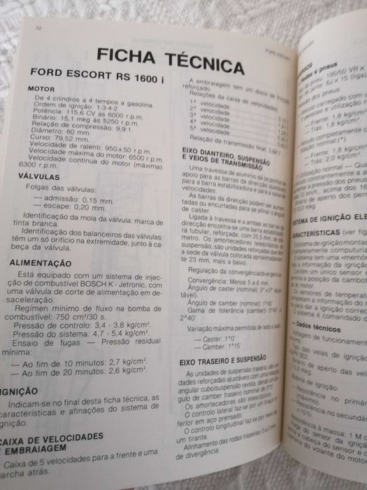 Revista Técnica Automóvel (Ford Escort 1.3, 1600i e XR3)
