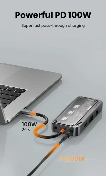 Asometech HUB USB C PD100W 4K 5G USB 3.0 10 in 1
