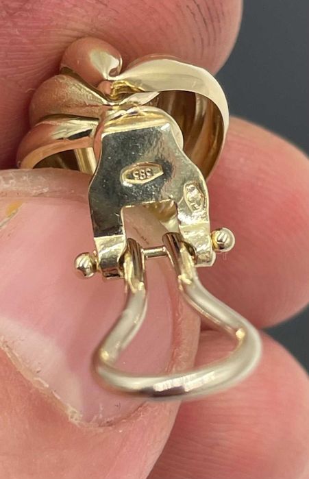 Złote kolczyki klipsy 14kt 4,91 gram