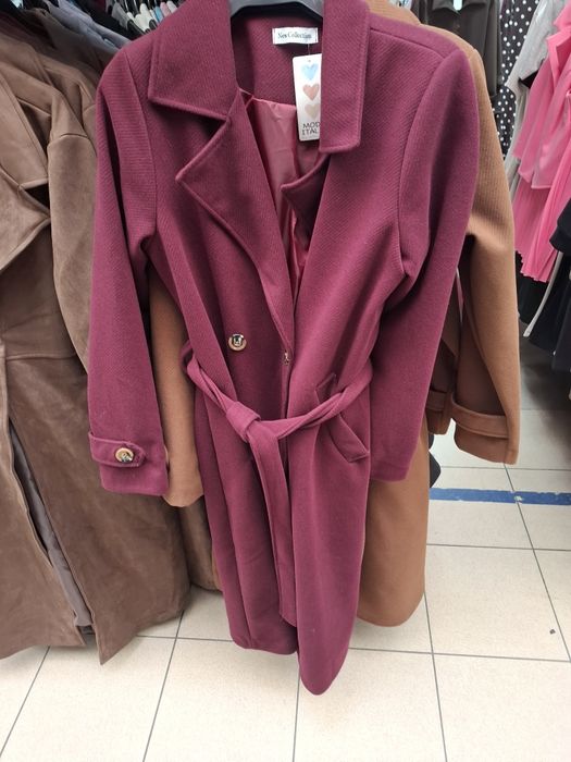 Płaszcz midi,jodełka