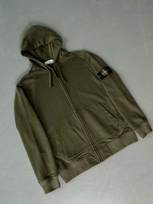 БЕЗ ПЕРЕДОПЛАТИ: Зіп худі Stone Island Хакі