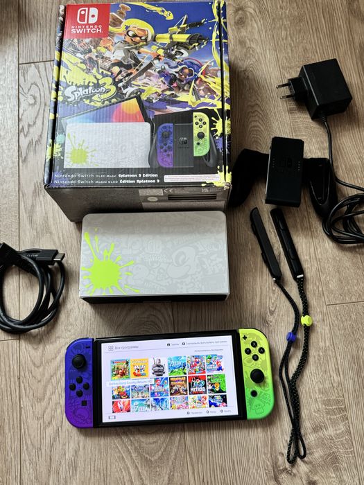 Nintendo switch Oled безкоштовні ігри 256gb Splatoon 3 edition