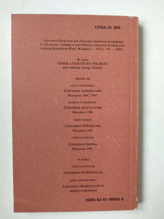 Literatura oświecenia - Mieczysław Klimowicz