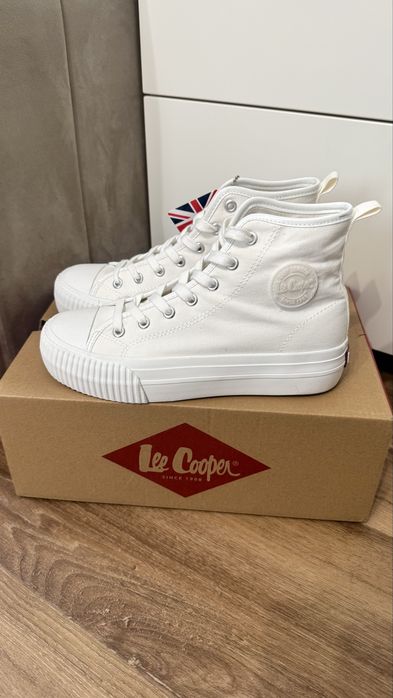 Trampki Lee Cooper za kostke damskie roz. 40 białe