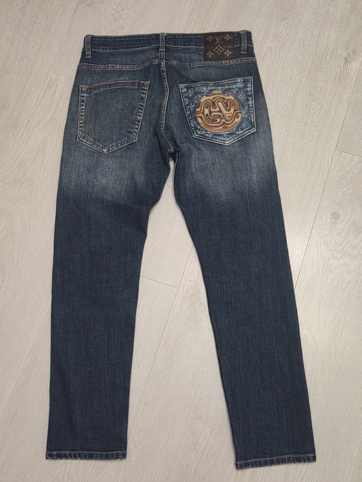 Louis Vuitton jeansy męskie logowana r.34