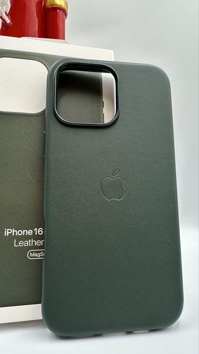 Skórzane etui Magsafe do iphone’a 16 Pro Max Green