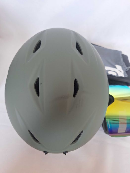Kask narciarski Odoland SP0735 Black Green S 54-56cm Gogle