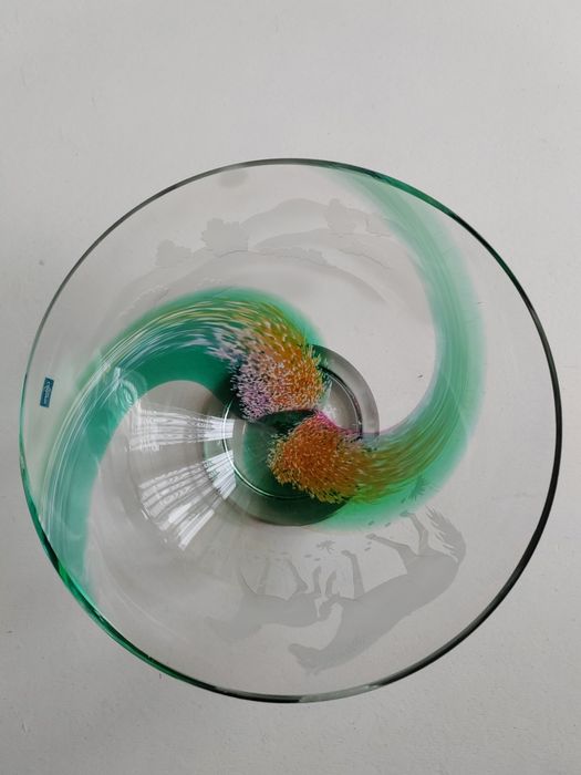 Szklana misa vintage Caithness Scotland Glass