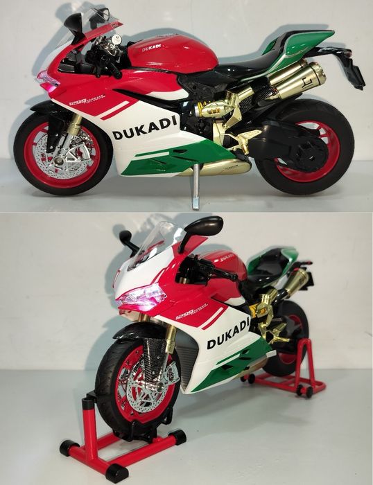 Ducati 1199 Panigale с паром модель мотоцикла 1:9 со звуком и светом