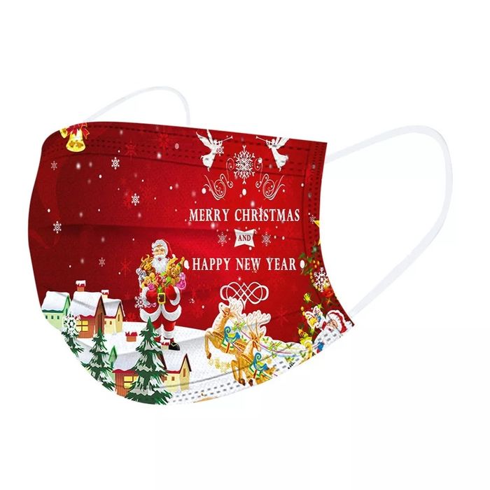 Рождественские защитные Маски одноразовые (Mascarillas)