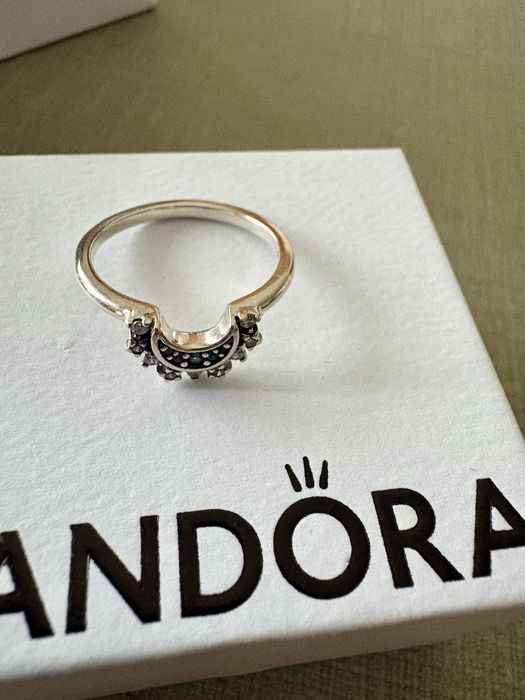 Anel blue sparkling moon pandora